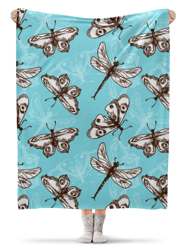 Printio Плед флисовый 130×170 см Бабочки и стрекозы printio плед флисовый 130×170 см бабочки и стрекозы