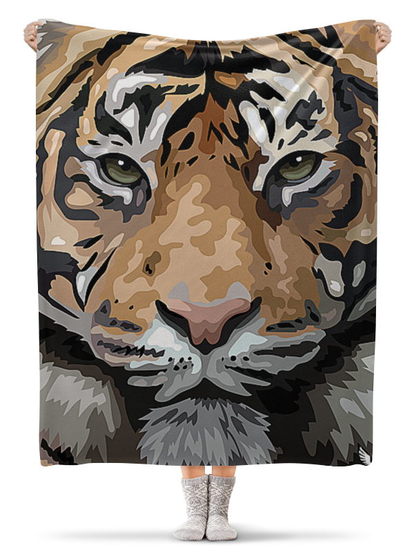Printio Плед флисовый 130×170 см Тигры фэнтези