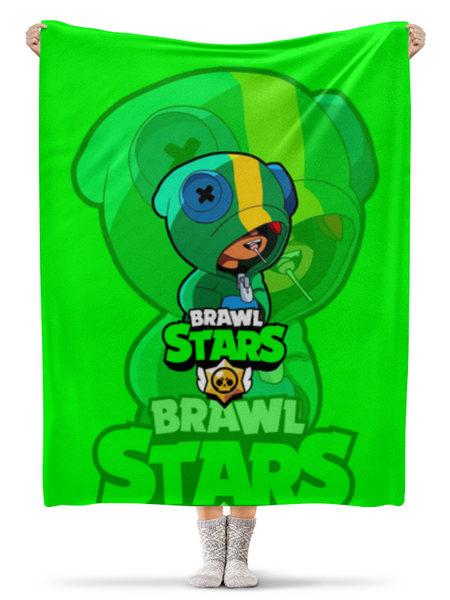 Заказать плед в Москве. Плед флисовый 130x170 см Brawl Stars Leon от weeert - готовые дизайны и нанесение принтов.