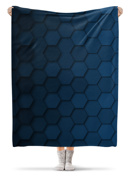 Заказать плед в Москве. Плед флисовый 130x170 см Синяя абстракция от BeliySlon - готовые дизайны и нанесение принтов.