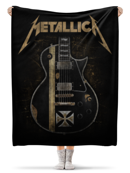 Заказать плед в Москве. Плед флисовый 130x170 см Metallica от geekbox - готовые дизайны и нанесение принтов.