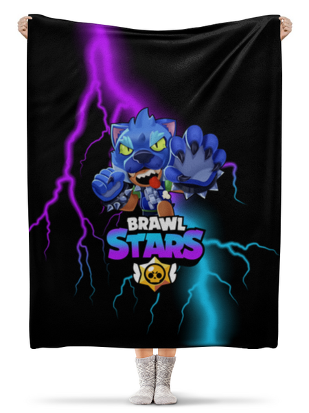 Заказать плед в Москве. Плед флисовый 130x170 см Brawl Stars Leon от weeert - готовые дизайны и нанесение принтов.