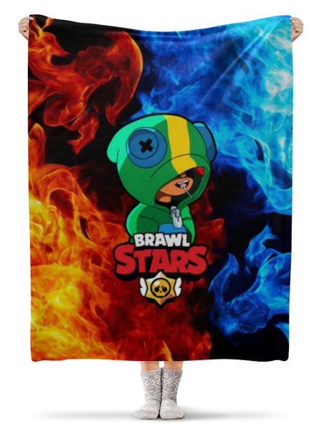 Заказать плед в Москве. Плед флисовый 130x170 см Brawl Stars Leon от weeert - готовые дизайны и нанесение принтов.