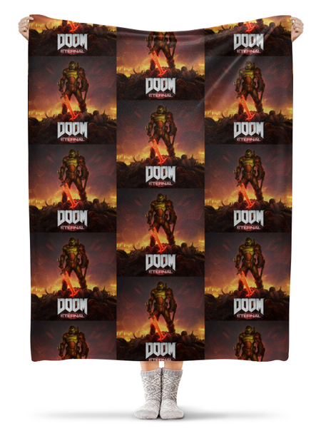 Заказать плед в Москве. Плед флисовый 130x170 см DOOM. от robus - готовые дизайны и нанесение принтов.