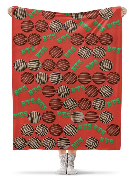 Заказать плед в Москве. Плед флисовый 130x170 см BTS шоколадные конфеты от nionilla - готовые дизайны и нанесение принтов.