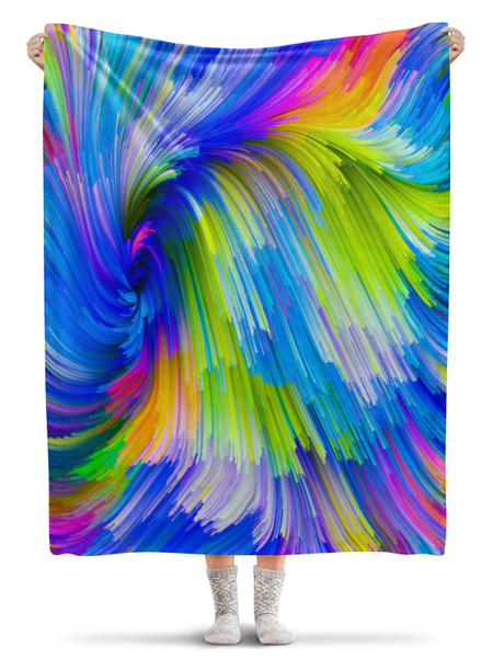 Заказать плед в Москве. Плед флисовый 130x170 см Abstract Rainbow от Дана Столыпина - готовые дизайны и нанесение принтов.