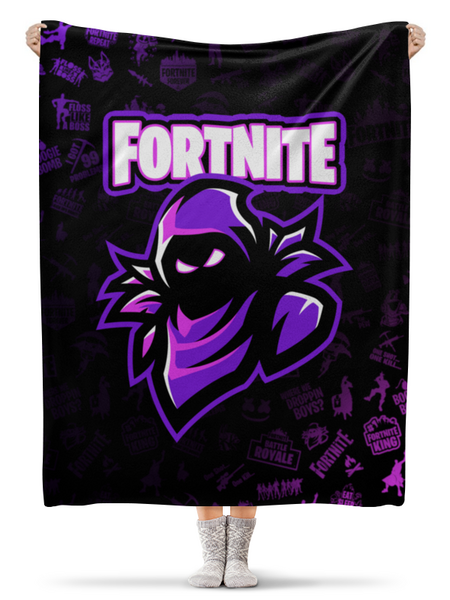 Заказать плед в Москве. Плед флисовый 130x170 см FORTNITE от geekbox - готовые дизайны и нанесение принтов.