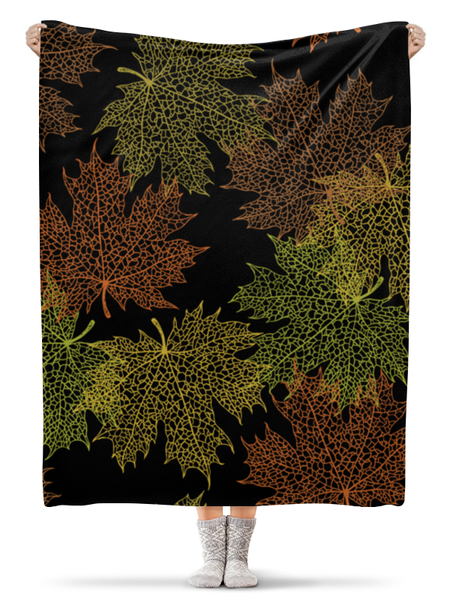 Заказать плед в Москве. Плед флисовый 130x170 см Кленовые листья от Yaroslava - готовые дизайны и нанесение принтов.