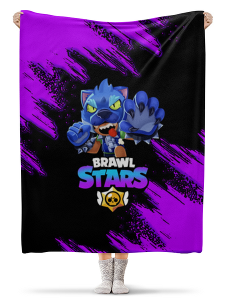 Заказать плед в Москве. Плед флисовый 130x170 см Brawl Stars Leon от weeert - готовые дизайны и нанесение принтов.