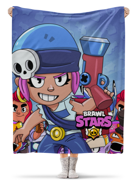 Заказать плед в Москве. Плед флисовый 130x170 см BRAWL STARS PENNY от geekbox - готовые дизайны и нанесение принтов.
