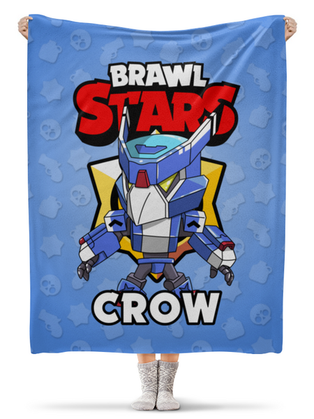 Заказать плед в Москве. Плед флисовый 130x170 см BRAWL STARS CROW от geekbox - готовые дизайны и нанесение принтов.