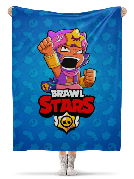 Заказать плед в Москве. Плед флисовый 130x170 см BRAWL STARS SANDY от geekbox - готовые дизайны и нанесение принтов.