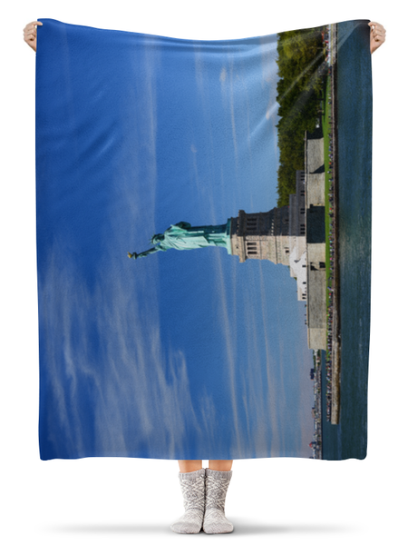 Заказать плед в Москве. Плед флисовый 130x170 см Статуя Свободы от Виктор Гришин - готовые дизайны и нанесение принтов.