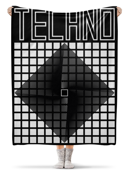 Заказать плед в Москве. Плед флисовый 130x170 см Techno helix от cubik art  - готовые дизайны и нанесение принтов.