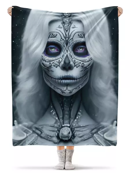 Заказать плед в Москве. Плед флисовый 130x170 см Dia De Los Muertos от Дана Столыпина - готовые дизайны и нанесение принтов.