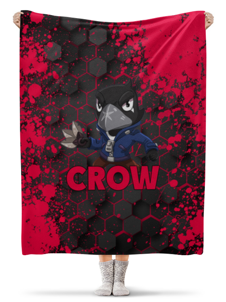 Заказать плед в Москве. Плед флисовый 130x170 см Brawl Stars CROW от weeert - готовые дизайны и нанесение принтов.