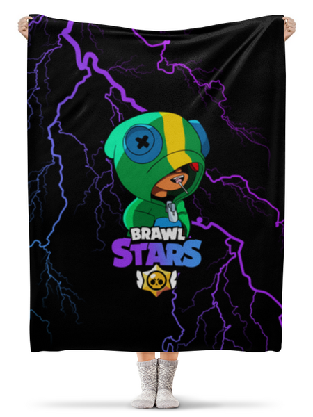 Заказать плед в Москве. Плед флисовый 130x170 см Brawl Stars Leon от weeert - готовые дизайны и нанесение принтов.