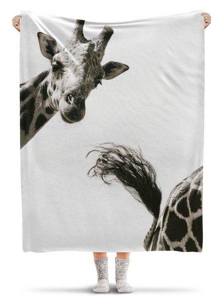 Заказать плед в Москве. Плед флисовый 130x170 см Жираф: голова и хвост от Julia Sundukova - готовые дизайны и нанесение принтов.