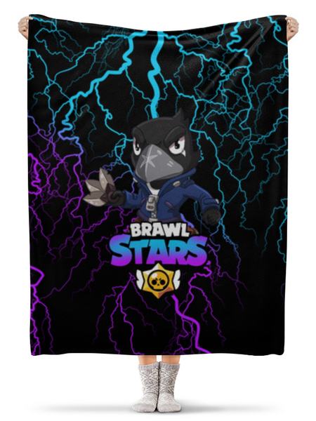 Заказать плед в Москве. Плед флисовый 130x170 см Brawl Stars CROW от weeert - готовые дизайны и нанесение принтов.