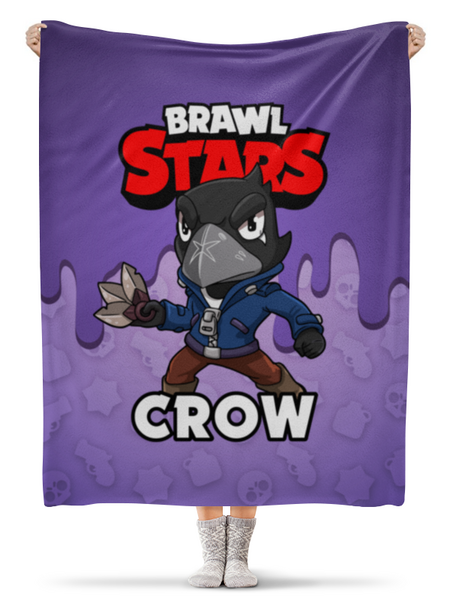 Заказать плед в Москве. Плед флисовый 130x170 см BRAWL STARS CROW от geekbox - готовые дизайны и нанесение принтов.