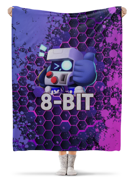 Заказать плед в Москве. Плед флисовый 130x170 см Brawl Stars 8-BIT от weeert - готовые дизайны и нанесение принтов.