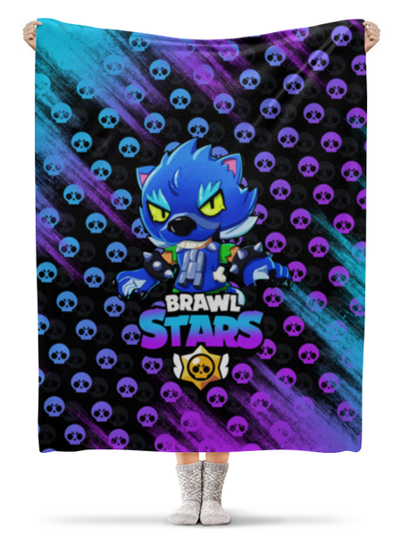 Заказать плед в Москве. Плед флисовый 130x170 см Brawl Stars Leon от weeert - готовые дизайны и нанесение принтов.