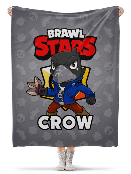 Заказать плед в Москве. Плед флисовый 130x170 см BRAWL STARS CROW от geekbox - готовые дизайны и нанесение принтов.