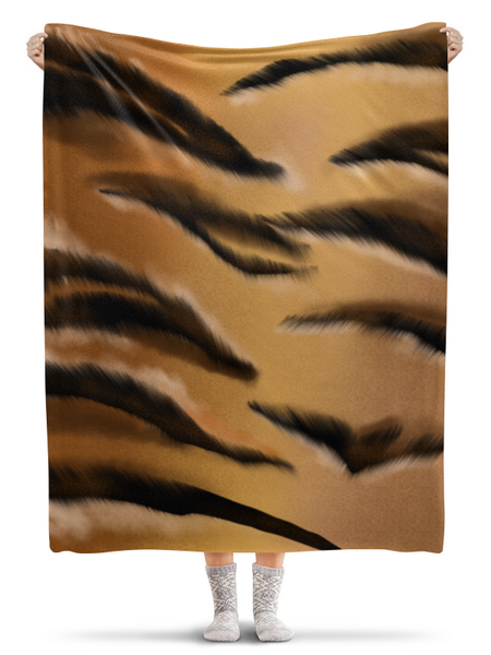 Заказать плед в Москве. Плед флисовый 130x170 см Плед с тигровым принтом  от fiery4aries@gmail.com - готовые дизайны и нанесение принтов.