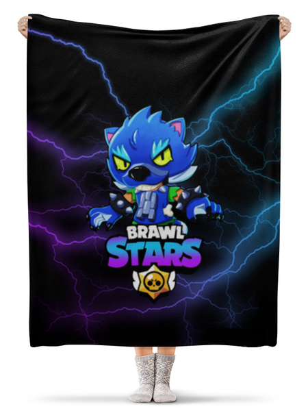 Заказать плед в Москве. Плед флисовый 130x170 см Brawl Stars Leon от weeert - готовые дизайны и нанесение принтов.