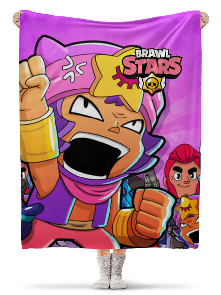 Заказать плед в Москве. Плед флисовый 130x170 см BRAWL STARS SANDY от geekbox - готовые дизайны и нанесение принтов.