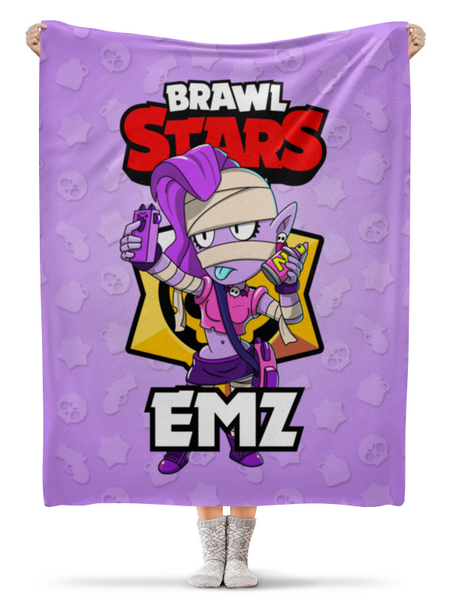 Заказать плед в Москве. Плед флисовый 130x170 см BRAWL STARS EMZ от geekbox - готовые дизайны и нанесение принтов.