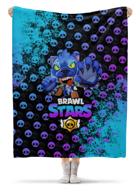 Заказать плед в Москве. Плед флисовый 130x170 см Brawl Stars Leon от weeert - готовые дизайны и нанесение принтов.