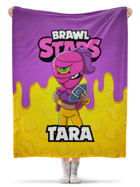 Заказать плед в Москве. Плед флисовый 130x170 см BRAWL STARS TARA от geekbox - готовые дизайны и нанесение принтов.