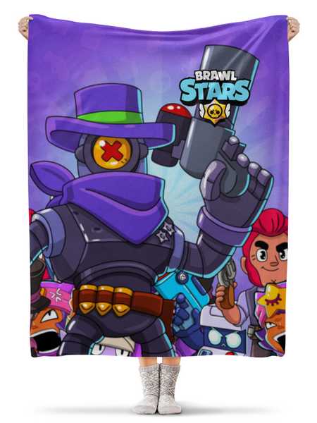 Заказать плед в Москве. Плед флисовый 130x170 см BRAWL STARS RICOCHET от geekbox - готовые дизайны и нанесение принтов.