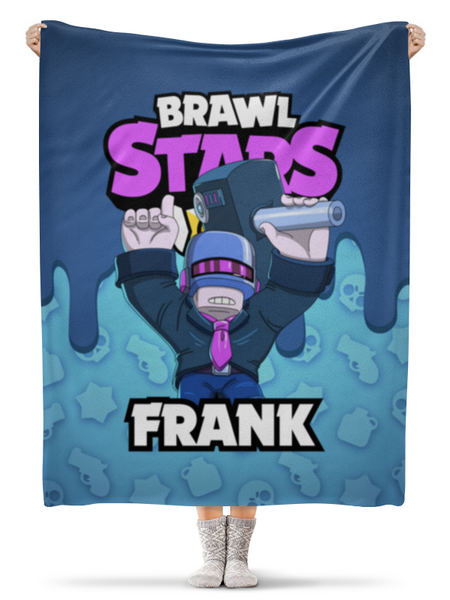 Заказать плед в Москве. Плед флисовый 130x170 см BRAWL STARS FRANK от geekbox - готовые дизайны и нанесение принтов.