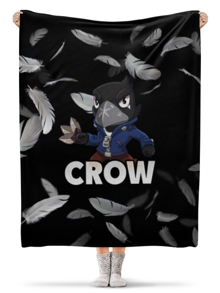 Заказать плед в Москве. Плед флисовый 130x170 см Brawl Stars CROW от weeert - готовые дизайны и нанесение принтов.