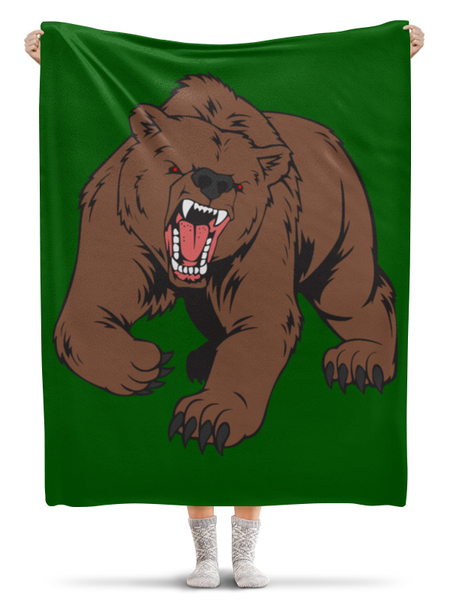 Заказать плед в Москве. Плед флисовый 130x170 см Bear / Медведь от crash - готовые дизайны и нанесение принтов.