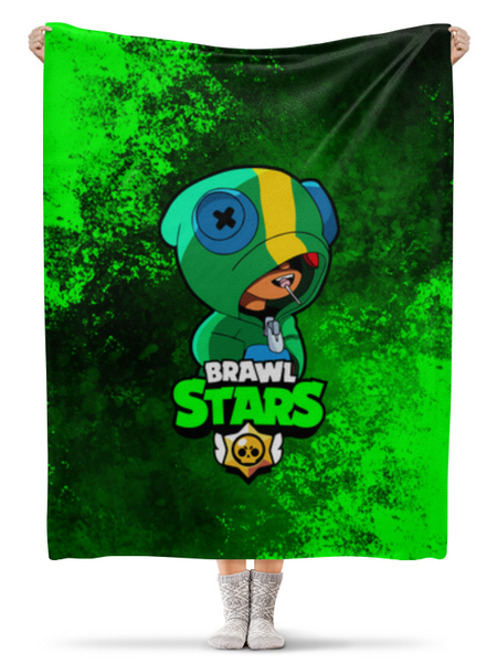 Заказать плед в Москве. Плед флисовый 130x170 см Brawl Stars Leon от weeert - готовые дизайны и нанесение принтов.