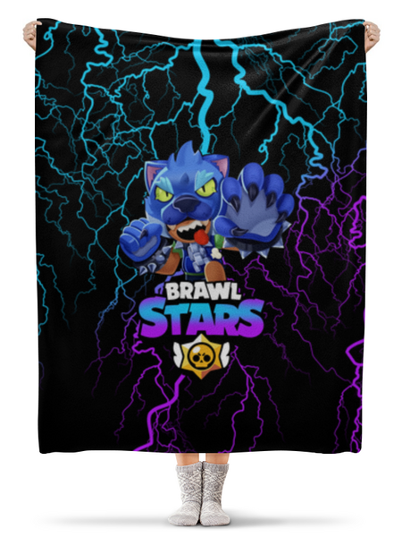 Заказать плед в Москве. Плед флисовый 130x170 см Brawl Stars Leon от weeert - готовые дизайны и нанесение принтов.