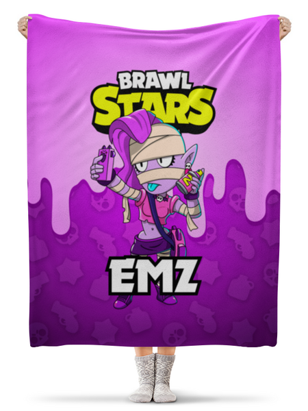 Заказать плед в Москве. Плед флисовый 130x170 см BRAWL STARS EMZ от geekbox - готовые дизайны и нанесение принтов.