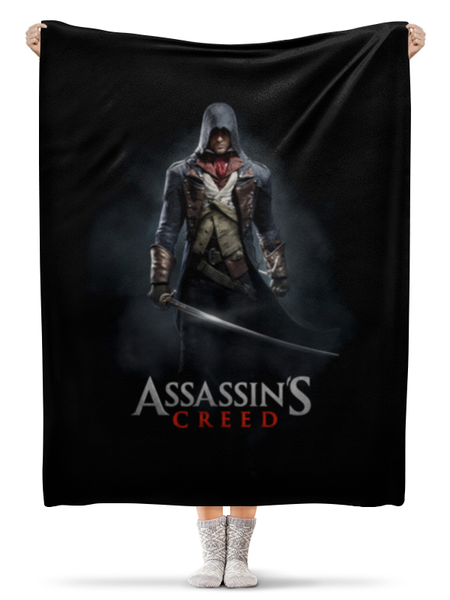 Заказать плед в Москве. Плед флисовый 130x170 см Assassins Creed (Unity Arno) от Аня Лукьянова - готовые дизайны и нанесение принтов.
