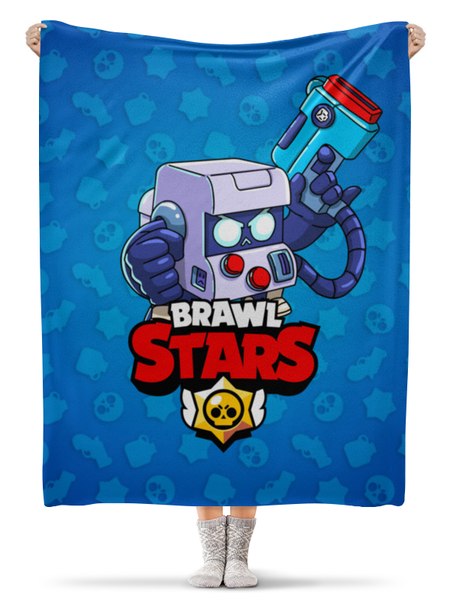 Заказать плед в Москве. Плед флисовый 130x170 см BRAWL STARS 8-BIT от geekbox - готовые дизайны и нанесение принтов.