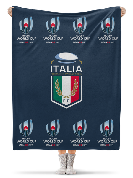Заказать плед в Москве. Плед флисовый 130x170 см Италия регби - Кубок Мира  от rugby - готовые дизайны и нанесение принтов.