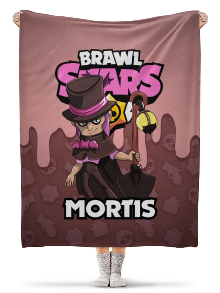 Заказать плед в Москве. Плед флисовый 130x170 см BRAWL STARS MORTIS от geekbox - готовые дизайны и нанесение принтов.