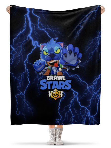 Заказать плед в Москве. Плед флисовый 130x170 см Brawl Stars Leon от weeert - готовые дизайны и нанесение принтов.