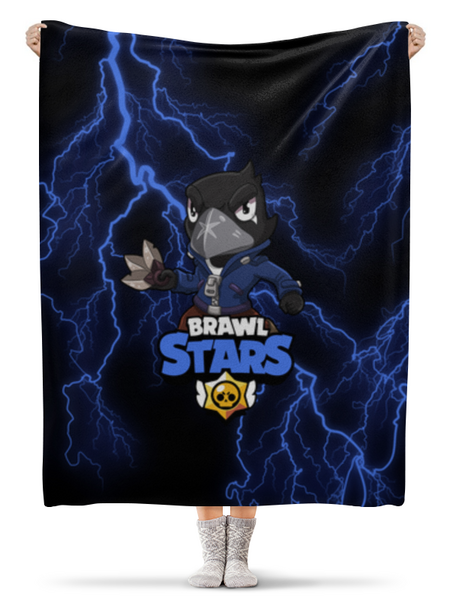 Заказать плед в Москве. Плед флисовый 130x170 см Brawl Stars CROW от weeert - готовые дизайны и нанесение принтов.