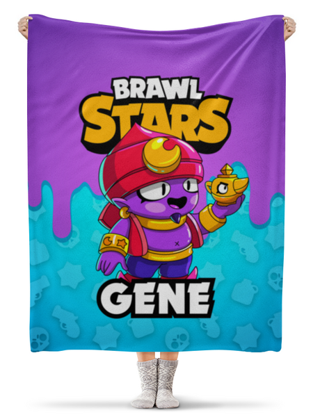Заказать плед в Москве. Плед флисовый 130x170 см BRAWL STARS GENE от geekbox - готовые дизайны и нанесение принтов.