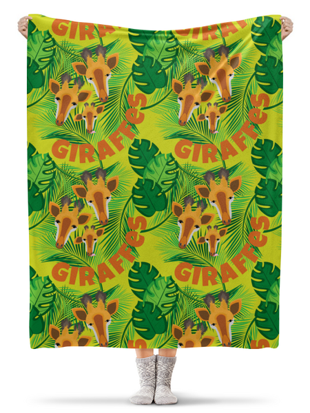 Заказать плед в Москве. Плед флисовый 130x170 см Жирафы  от IrinkaArt  - готовые дизайны и нанесение принтов.