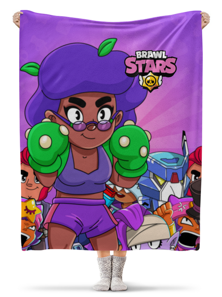Заказать плед в Москве. Плед флисовый 130x170 см BRAWL STARS ROSA от geekbox - готовые дизайны и нанесение принтов.