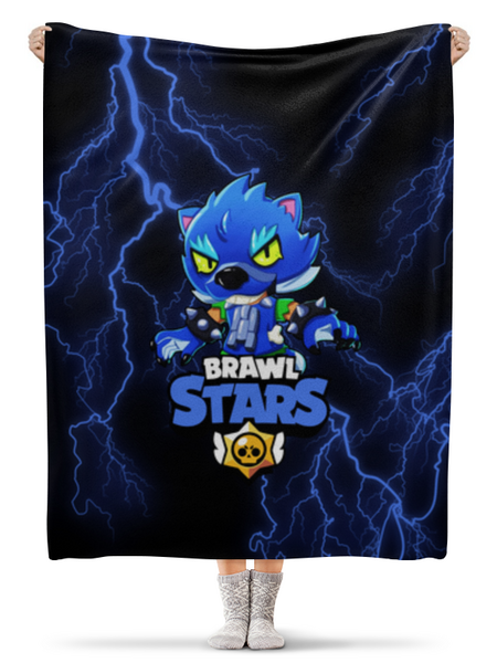 Заказать плед в Москве. Плед флисовый 130x170 см Brawl Stars Leon от weeert - готовые дизайны и нанесение принтов.